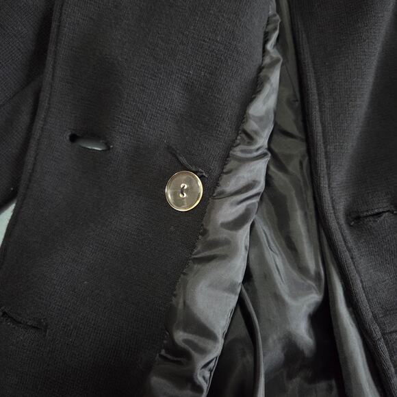 INC International Concepts Cotton Tiered Peplum Peacoat Black Multiple Flaws - Picture 9 of 12